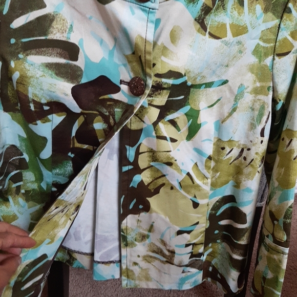 Ruby Rd. Green and Brown Utility Jacket - Picture 9 of 13